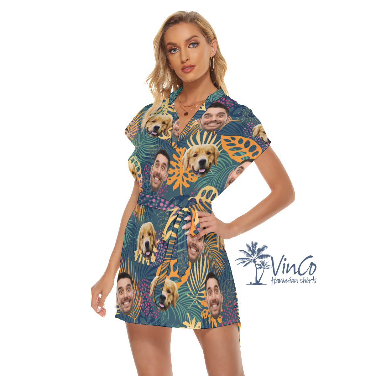 Personalized Two Faces Hawaiian Summer Dress For Women