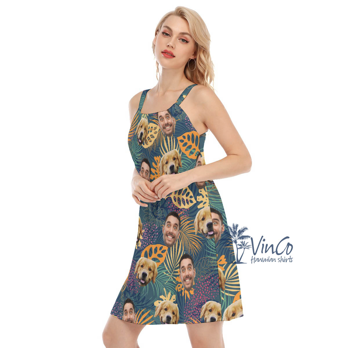 Custom Hawaiian Dress With 2 Faces For Women