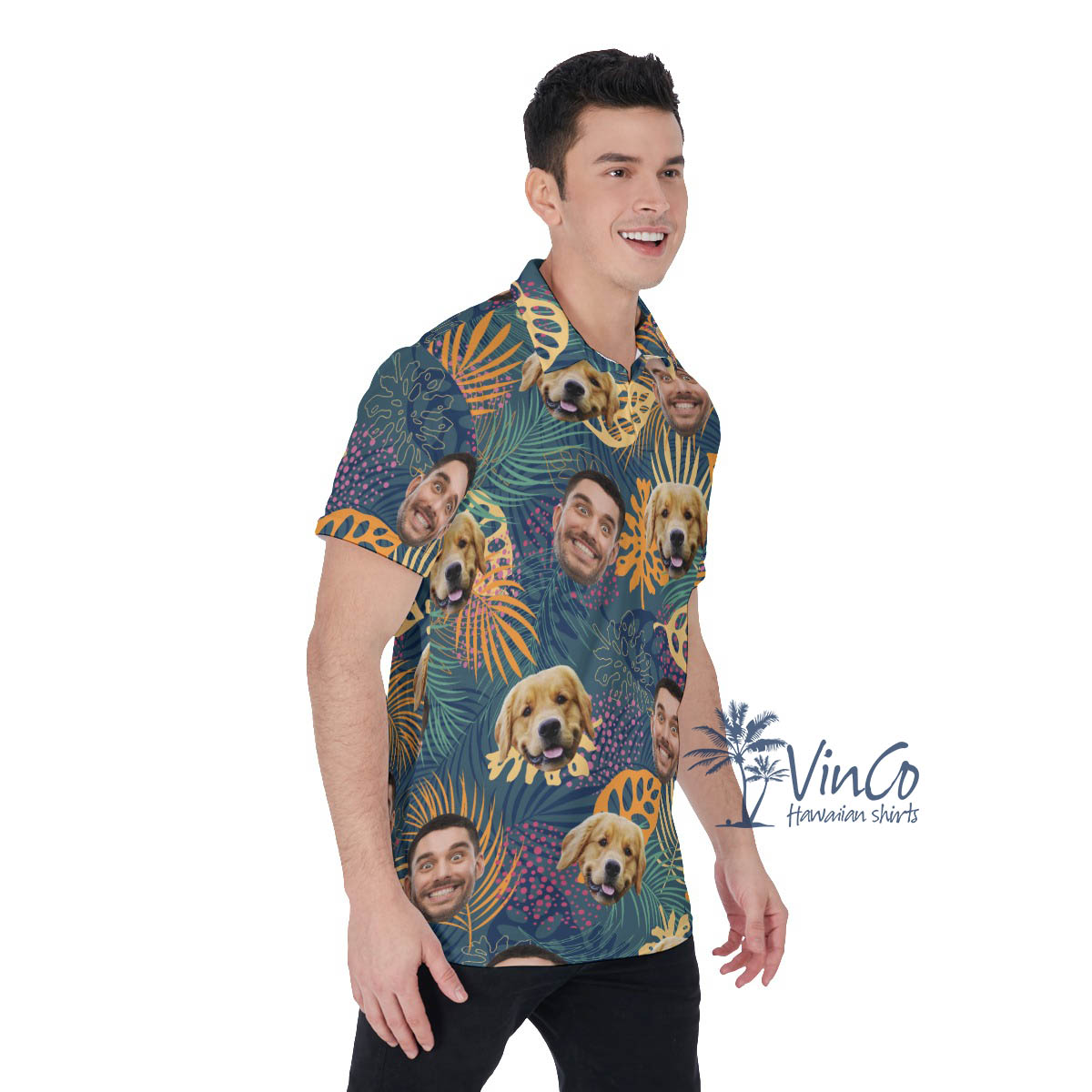 Custom 2 Faces Tropical Polo Shirt For Men