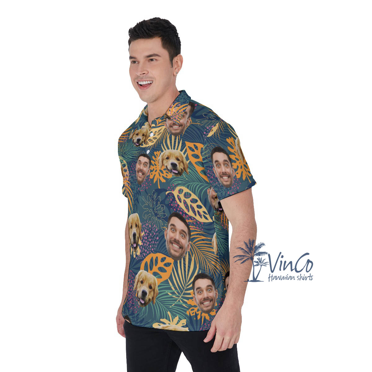 Custom 2 Faces Tropical Polo Shirt For Men