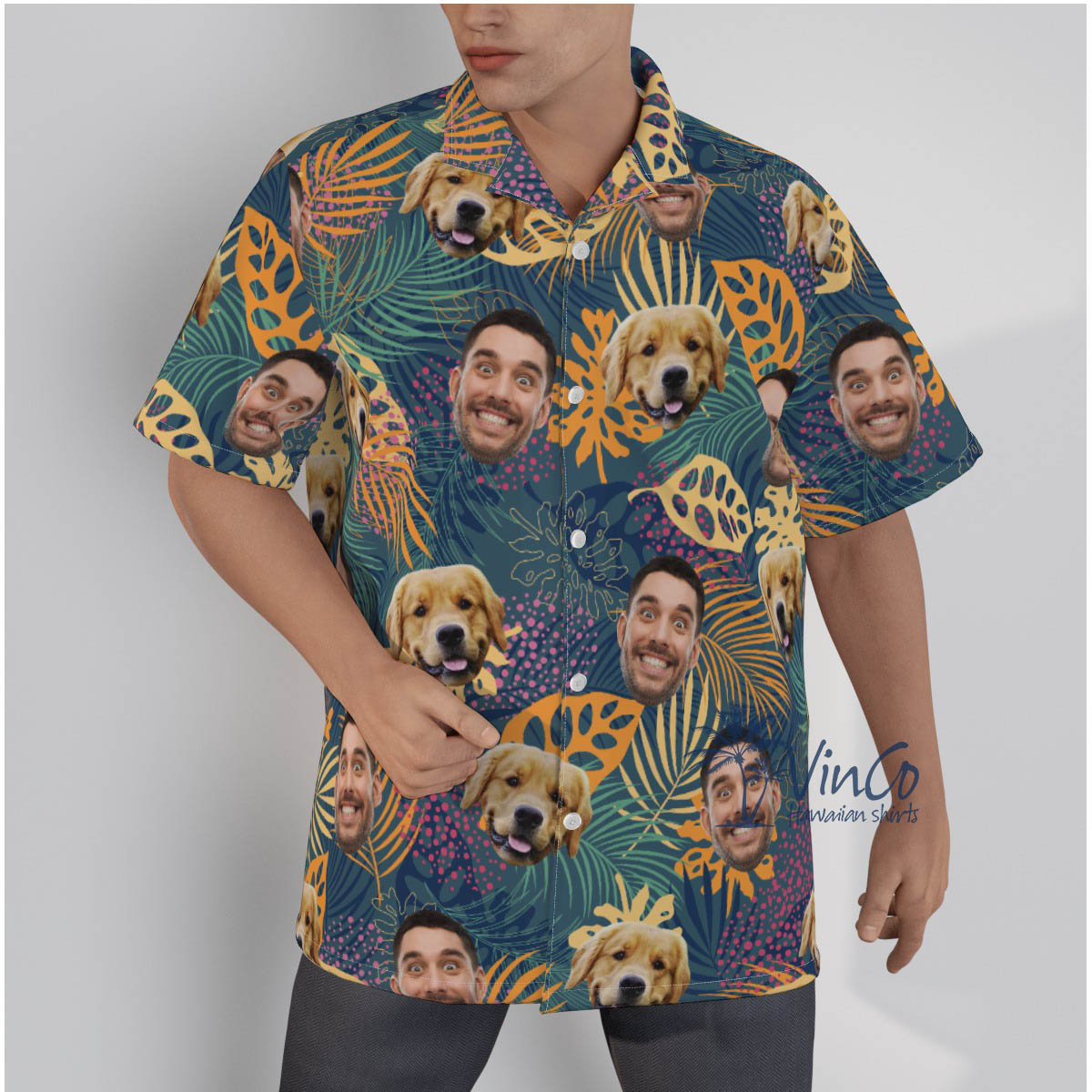 Custom Face Photo Hawaiian Shirt For Men - variant image 1