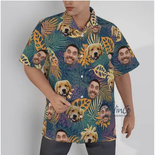 Custom Face Photo Hawaiian Shirt For Men