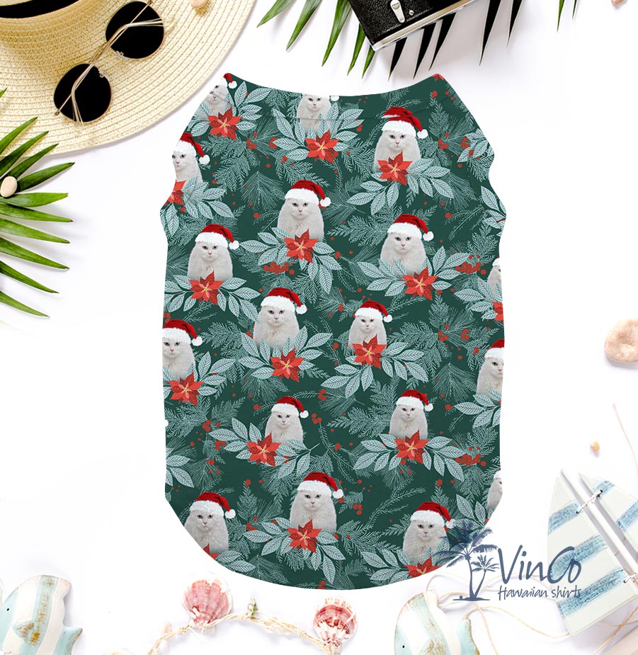 Custom Pet Face Christmas Shirt For Dog Cat