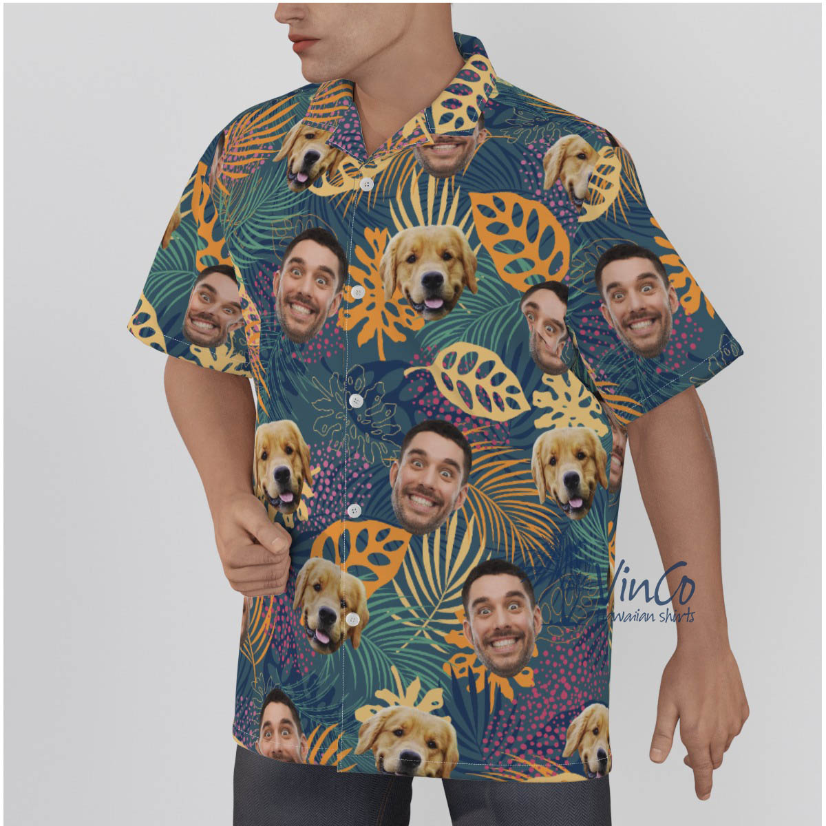 Custom Face Photo Hawaiian Shirt For Men