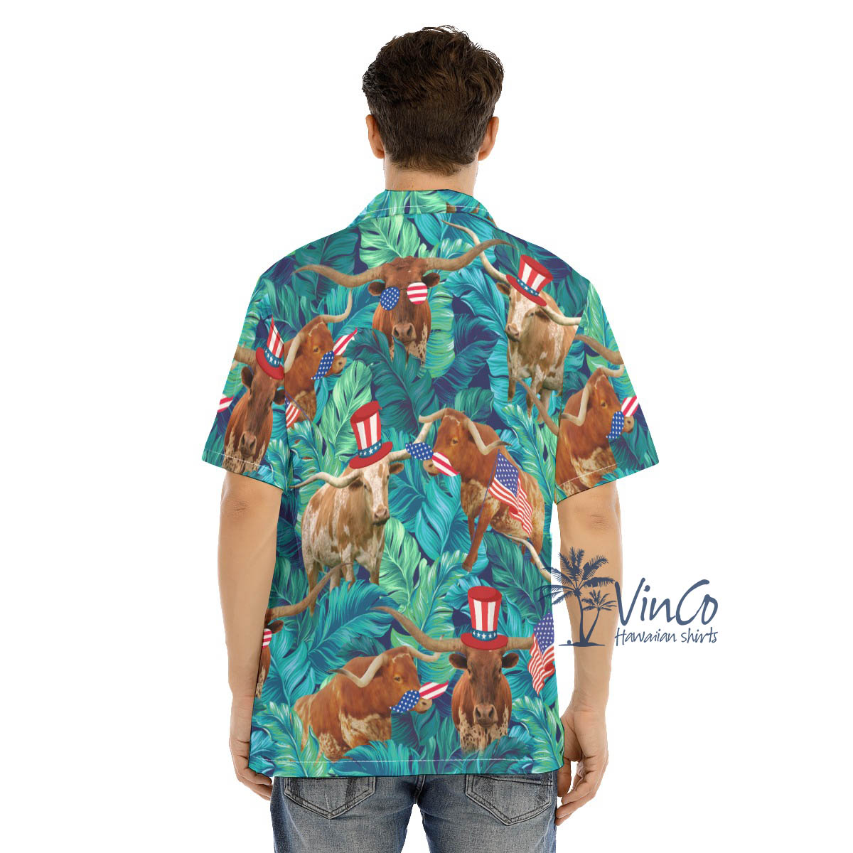 Funny Texas Longhorn 4th Of July Hawaiian Shirt
