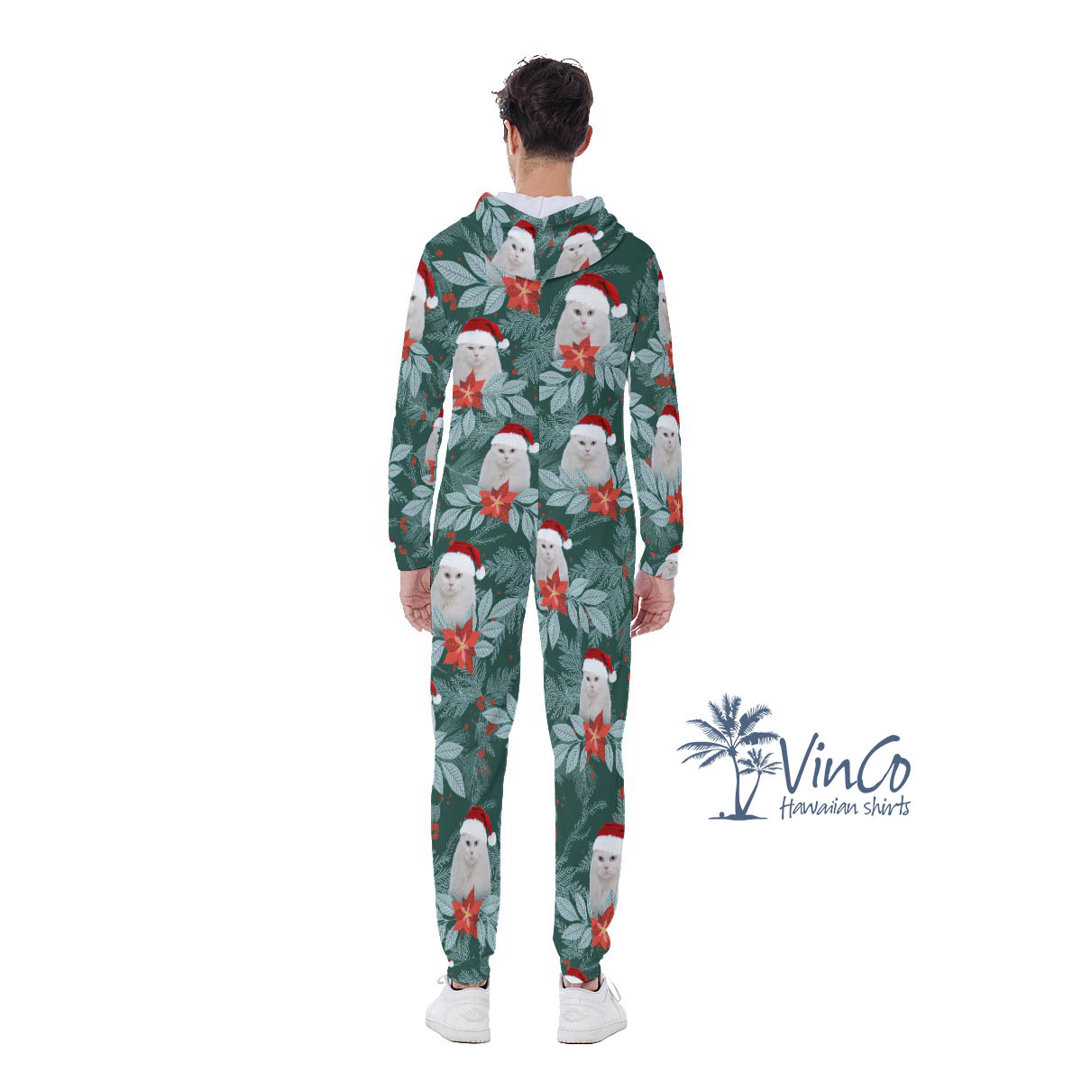 Custom Pet Face Family Matching Christmas Jumpsuit