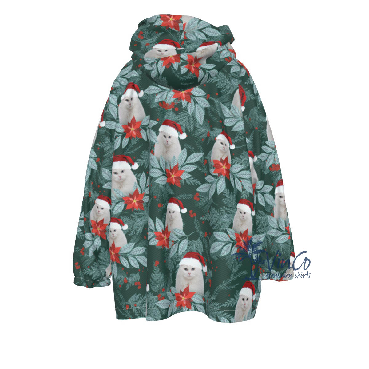 Custom Face Pet Christmas Sweatshirt Blanket Hoodie For Kids