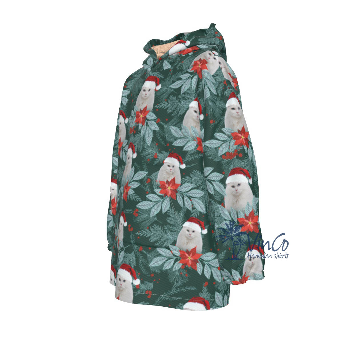 Custom Face Pet Christmas Sweatshirt Blanket Hoodie For Kids
