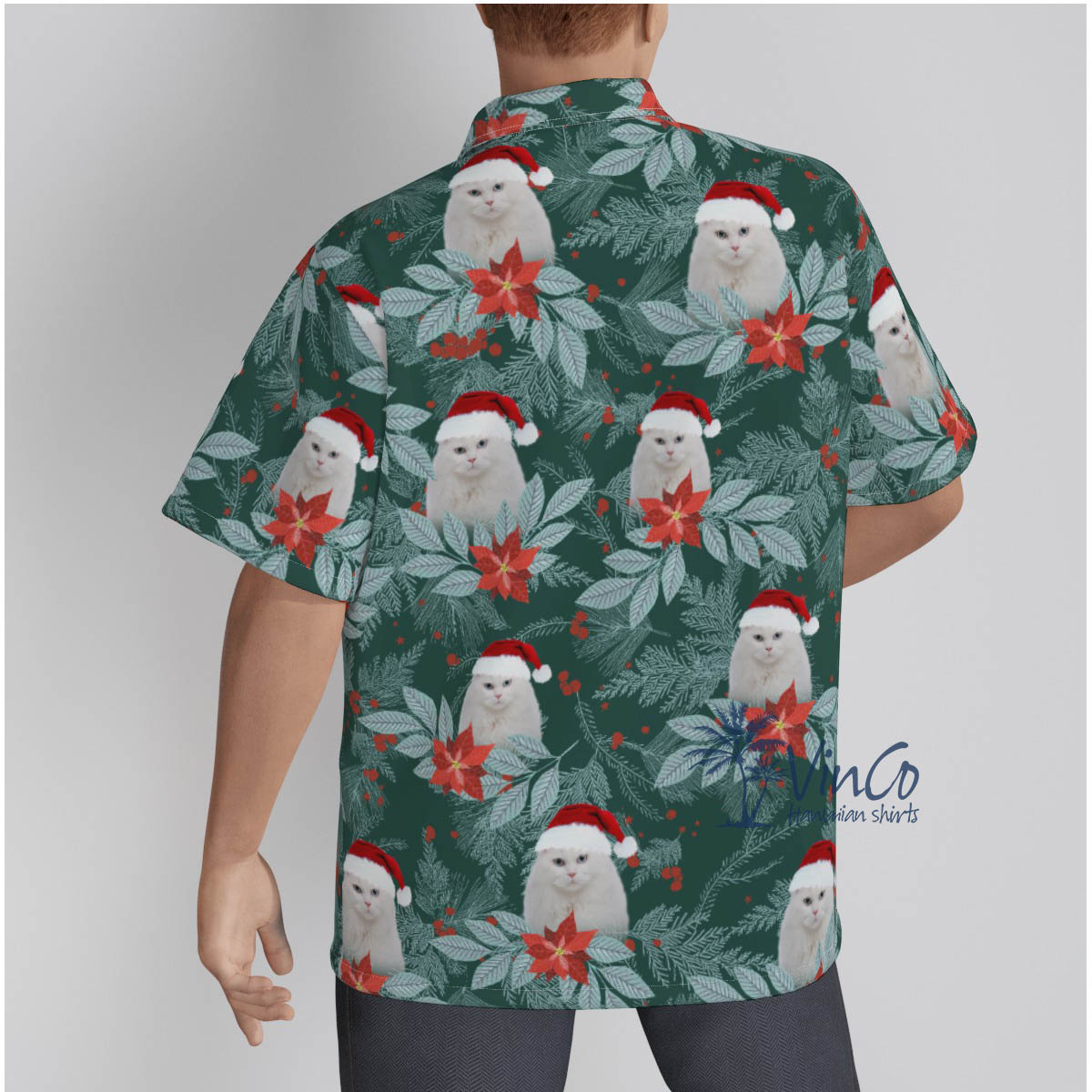 Personalize Cat Christmas Hawaiian Shirt For Men