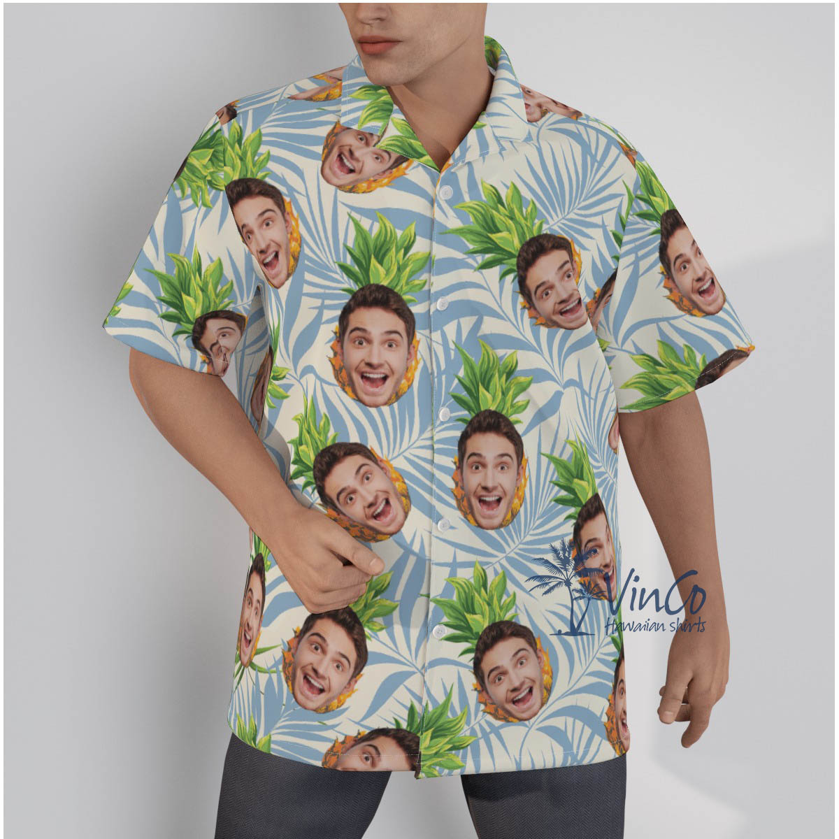 Pineapples Custom Hawaiian Shirt With Multiple Faces - variant image 1