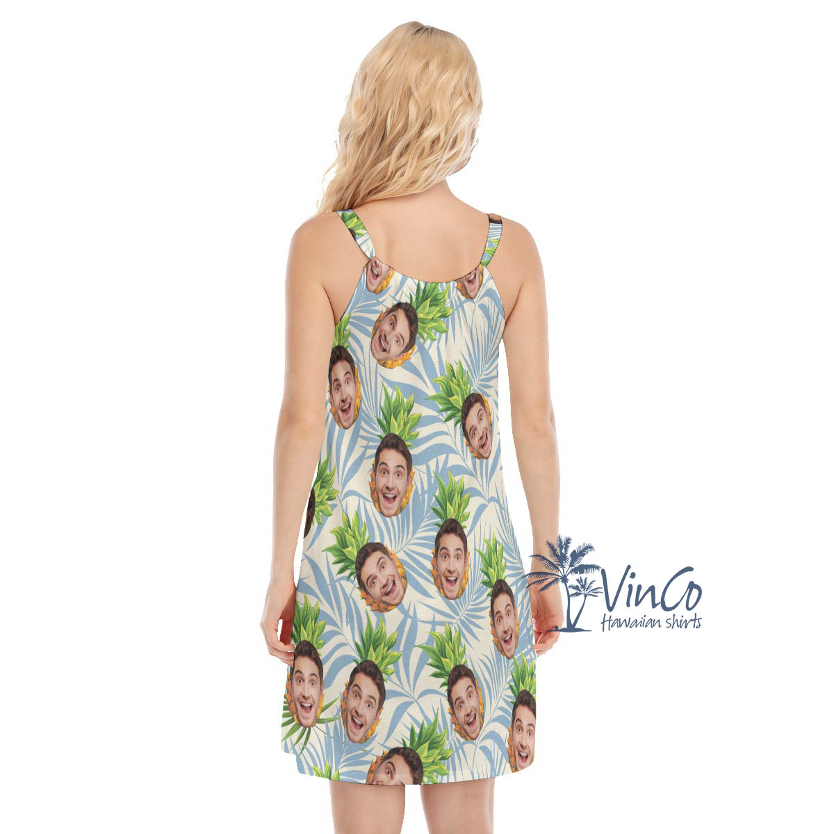 Custom Faces Pineapple Summer Dress For Women