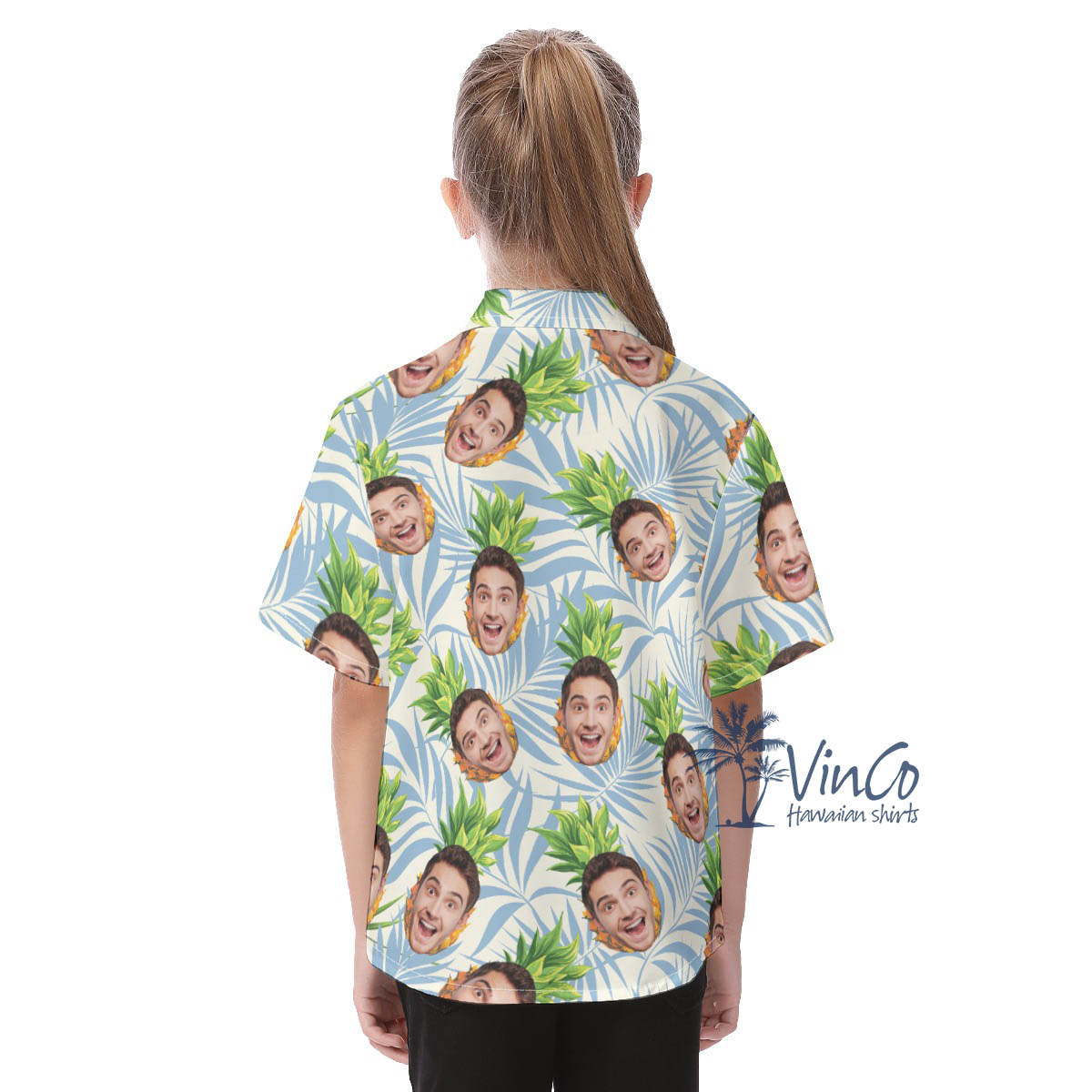 Pineapple Custom Hawaiian Shirt With Face For Kids