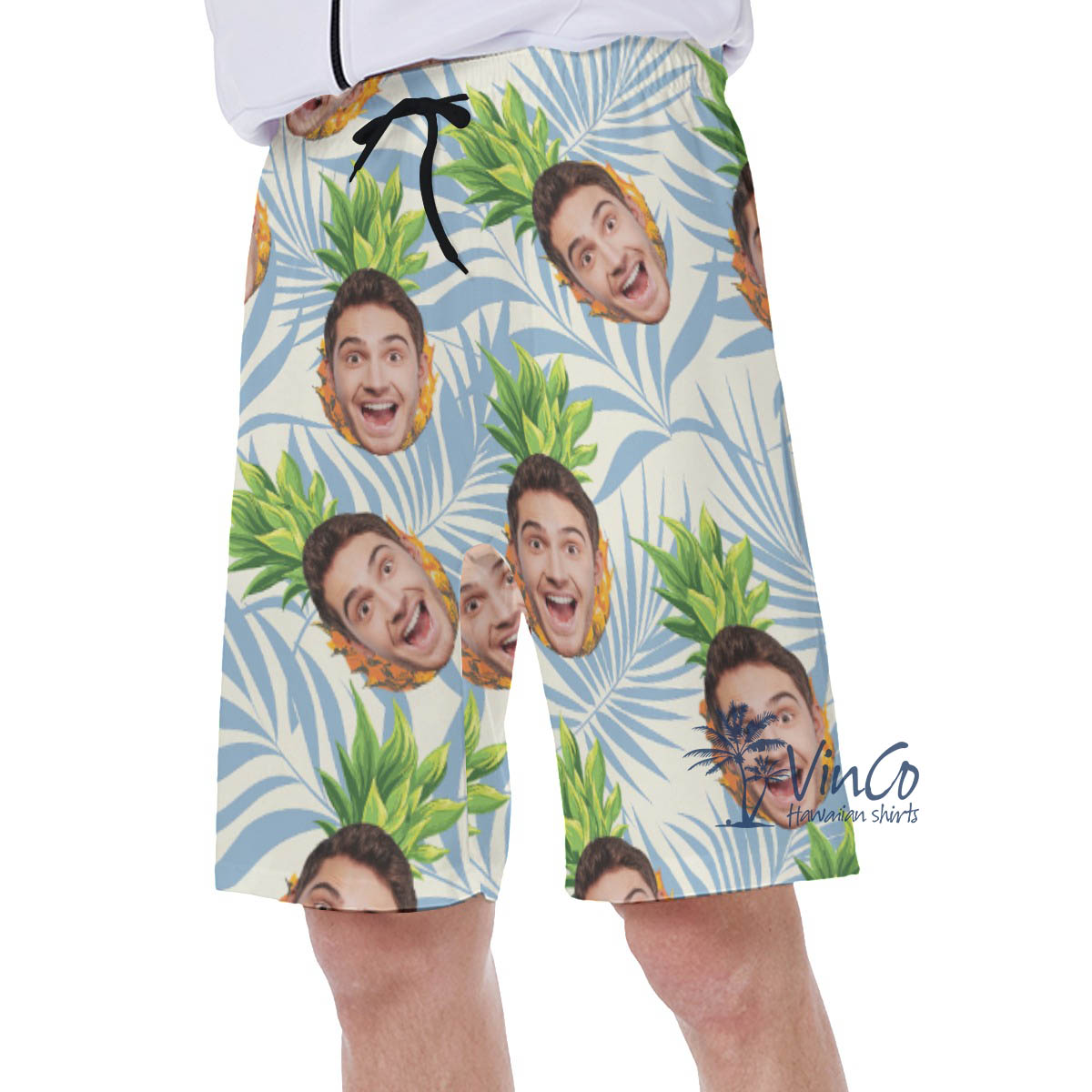 Custom Summer Swim Trunks For Men With Face Pineapples