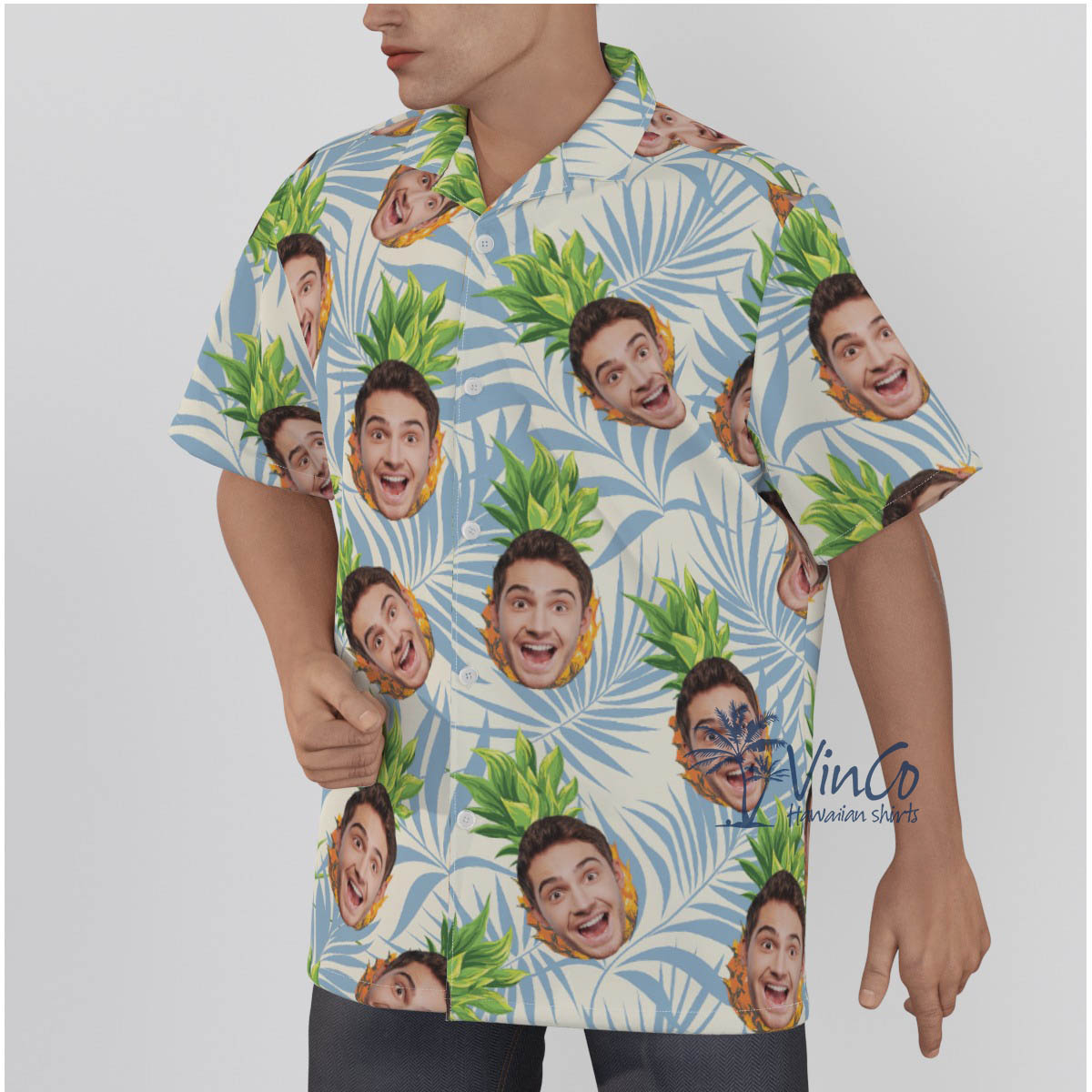 Pineapples Custom Hawaiian Shirt With Multiple Faces