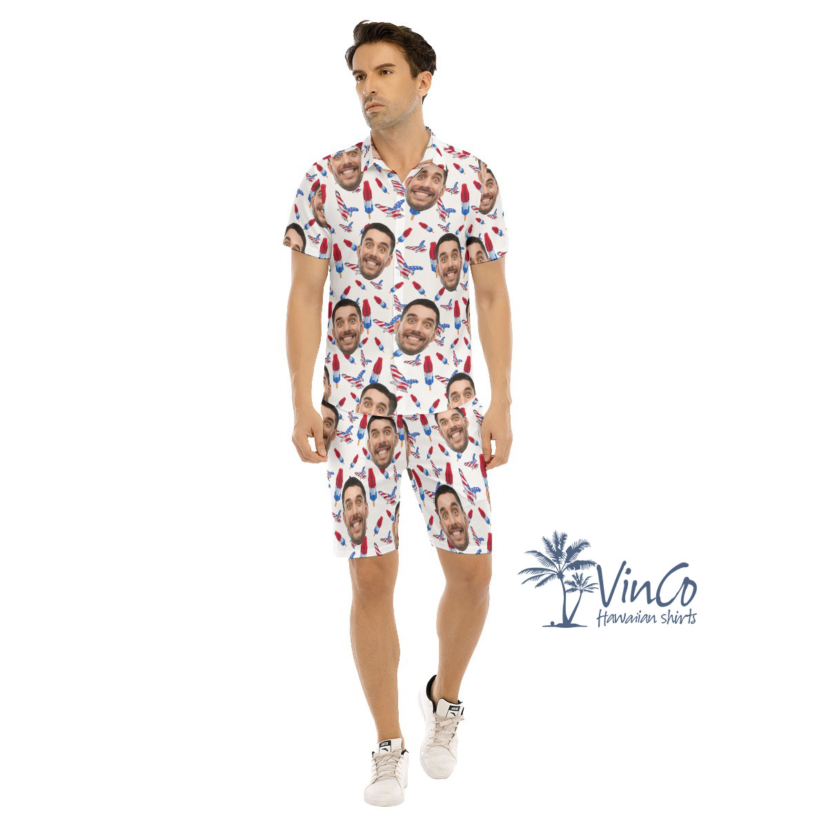 4th Of July American Eagle Custom Hawaiian Set With Multiple Faces - variant image 1