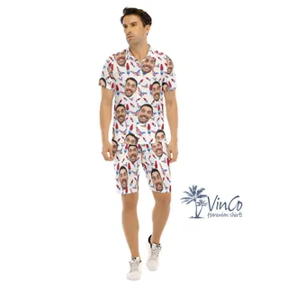 4th Of July American Eagle Custom Hawaiian Set With Multiple Faces