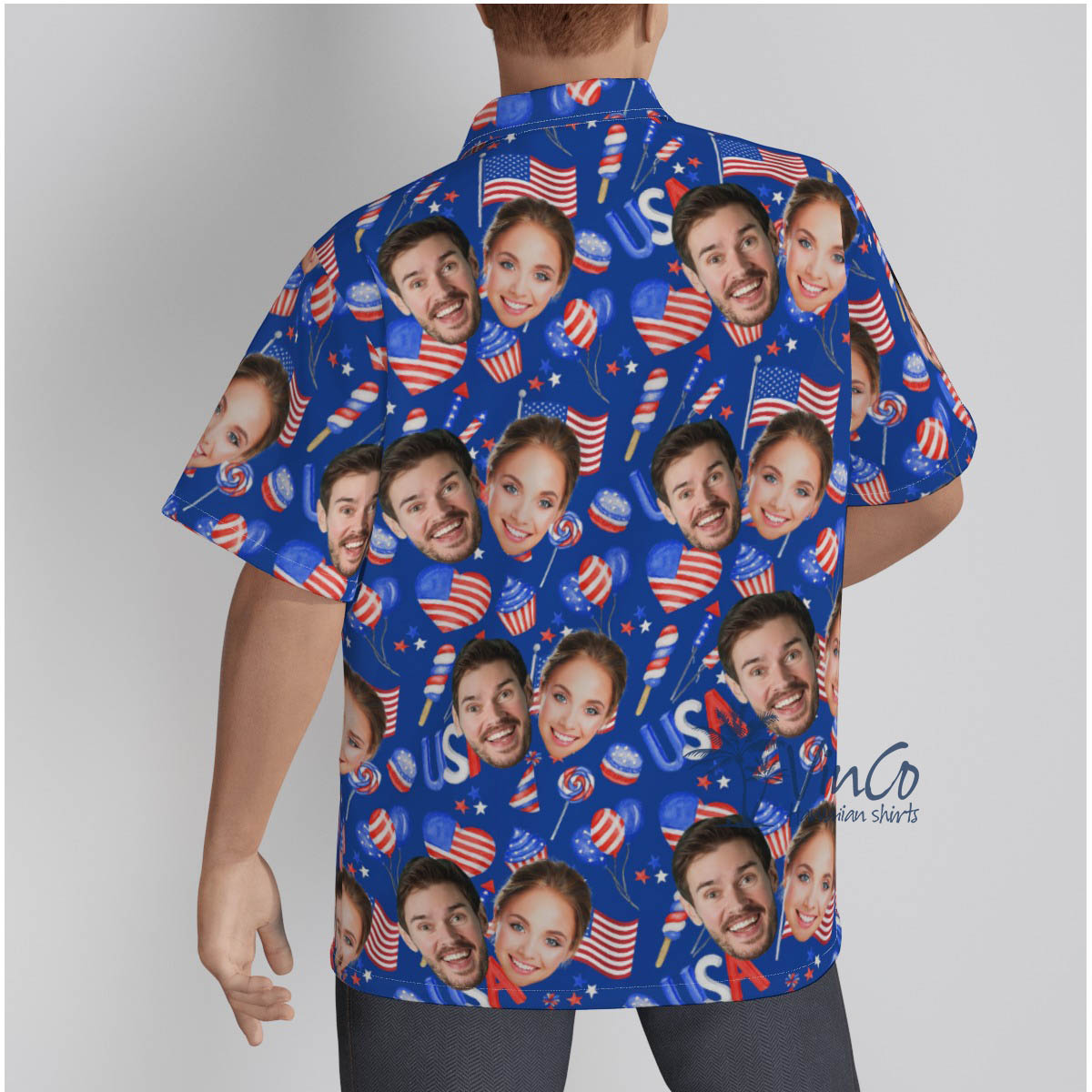 4th Of July USA Custom Multiple Faces Hawaiian Shirt