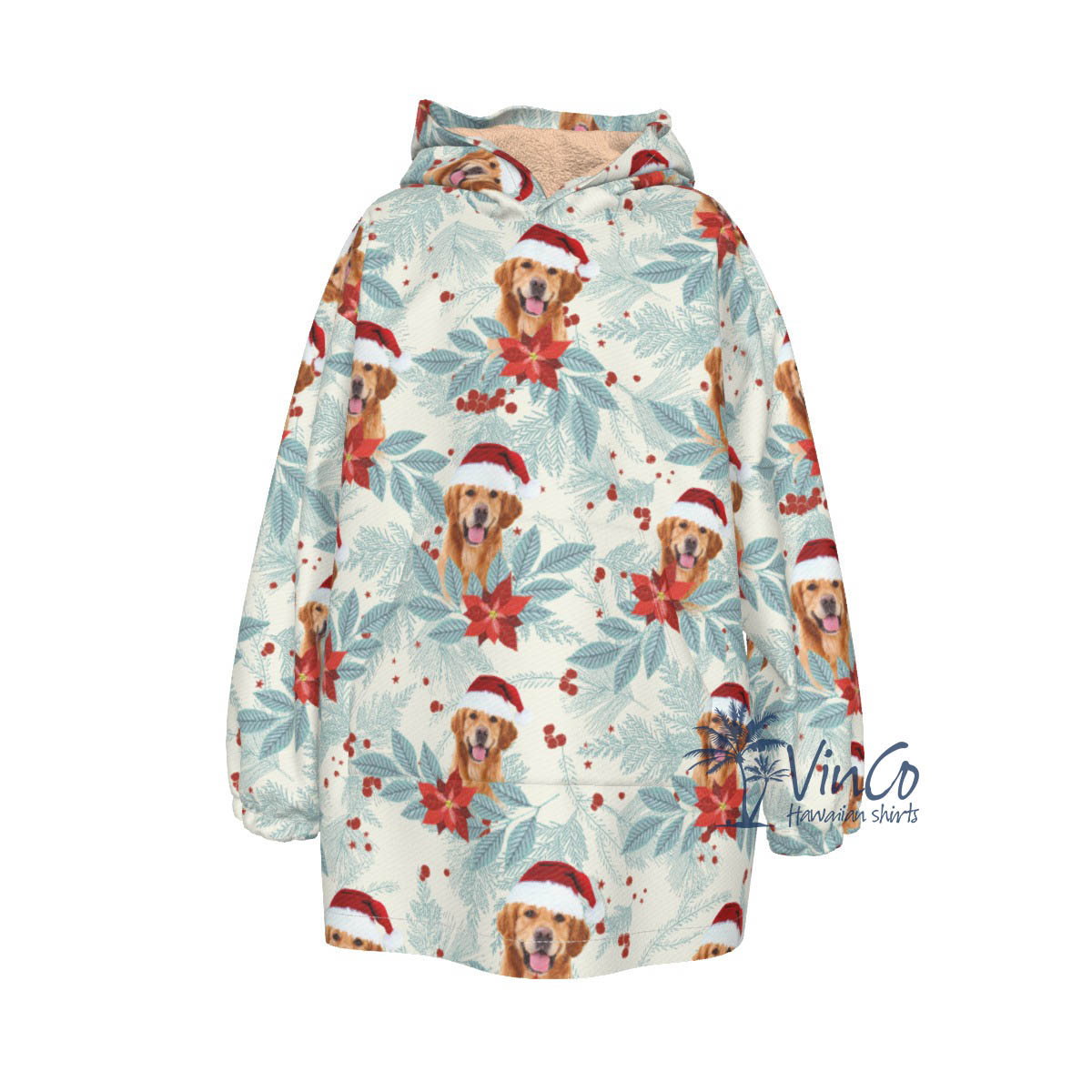 Personalized Christmas Blanket Hoodie For Kids - variant image 1