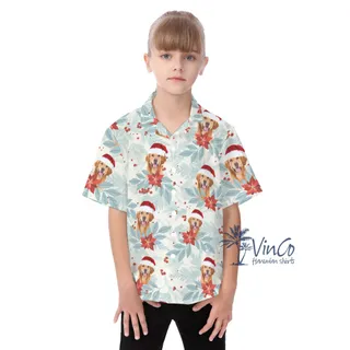 Custom Dog Face Christmas Hawaiian Shirt For Women