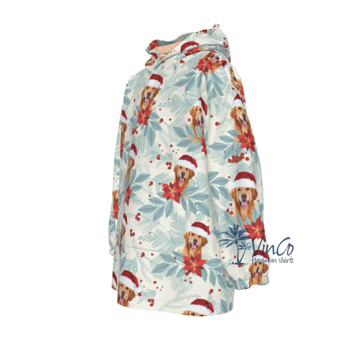 Personalized Christmas Blanket Hoodie For Kids
