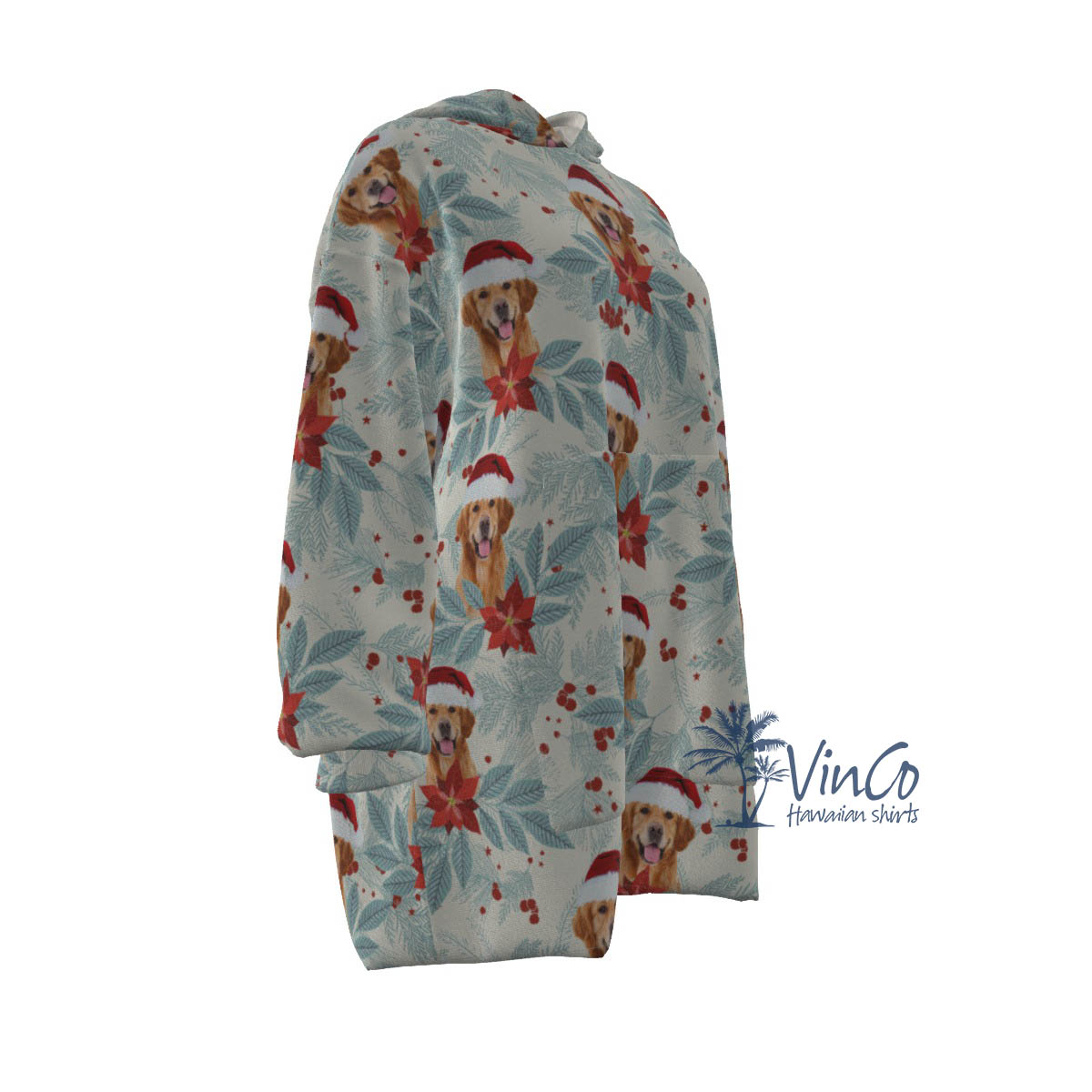Personalized Dog Face Blanket Hoodie For Women