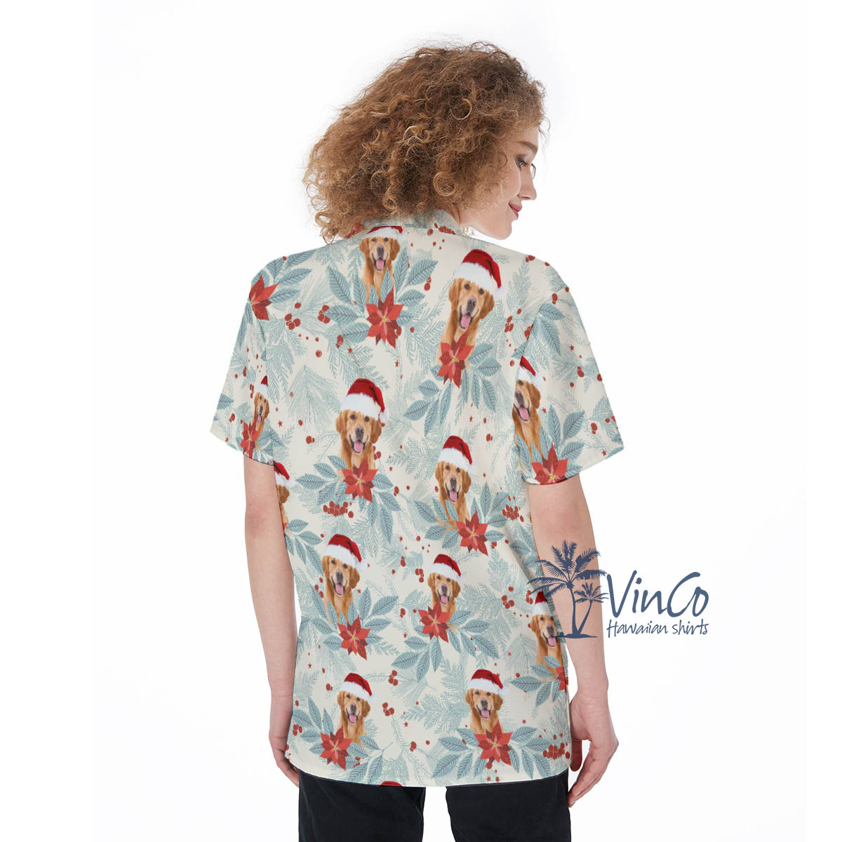 Custom Face Christmas Aloha Shirt For Women