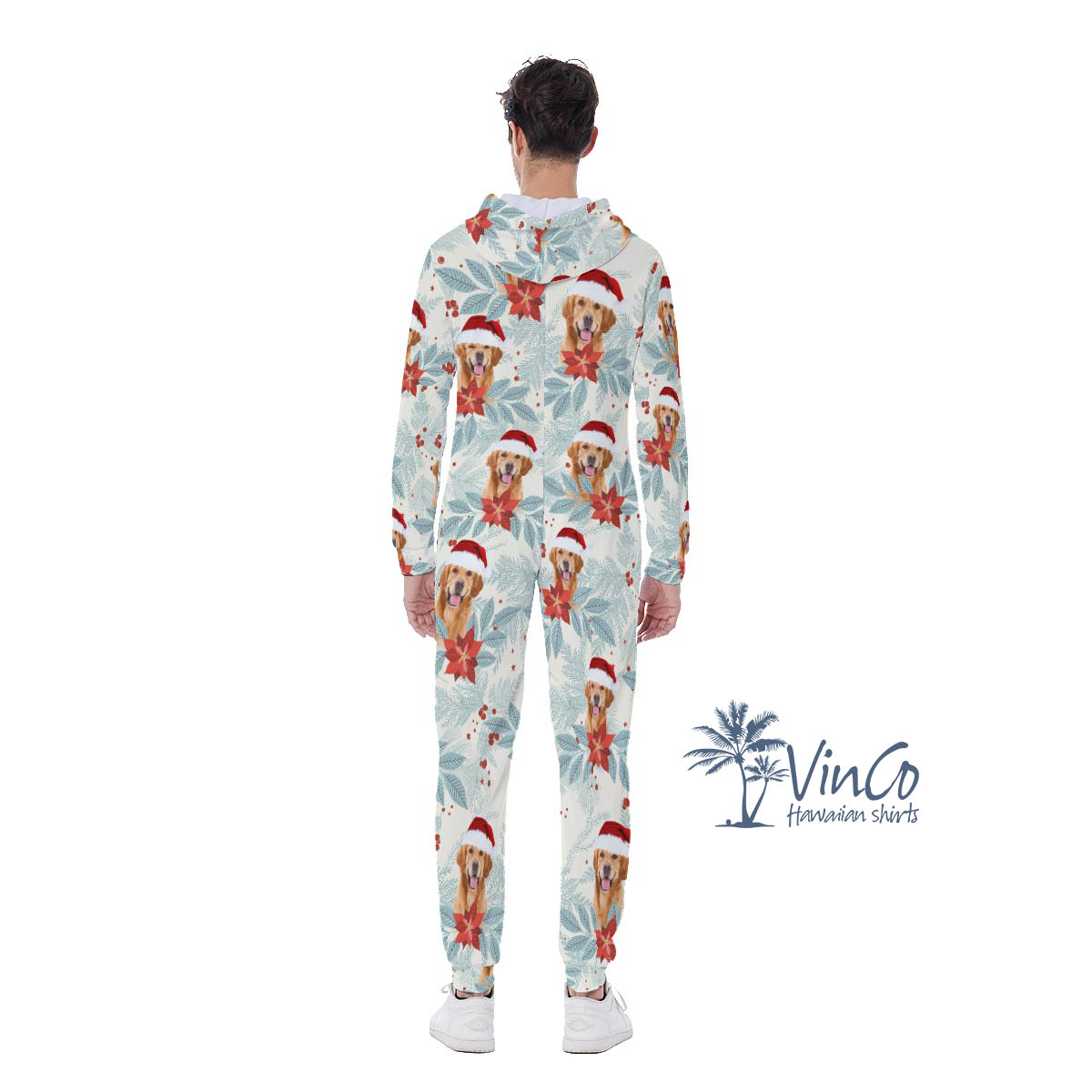 Funny Custom Face Christmas Onesie for Men