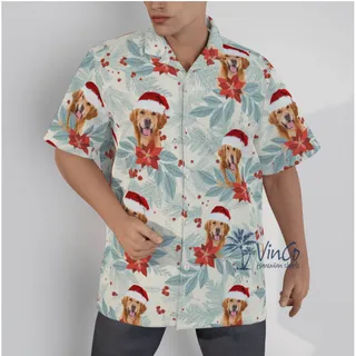 Custom Face Christmas Hawaiian Shirt For Men