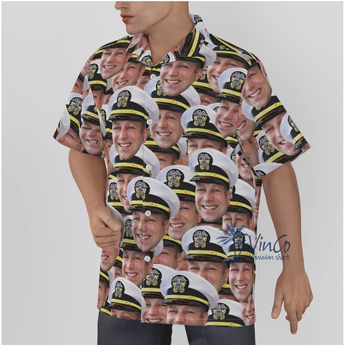 Custom Face Photo Veteran Hawaiian Shirts