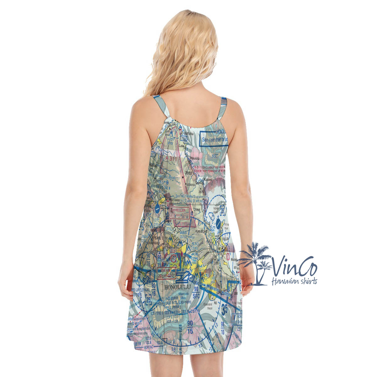 Hawaiian Island Maps Luau Dress For Women