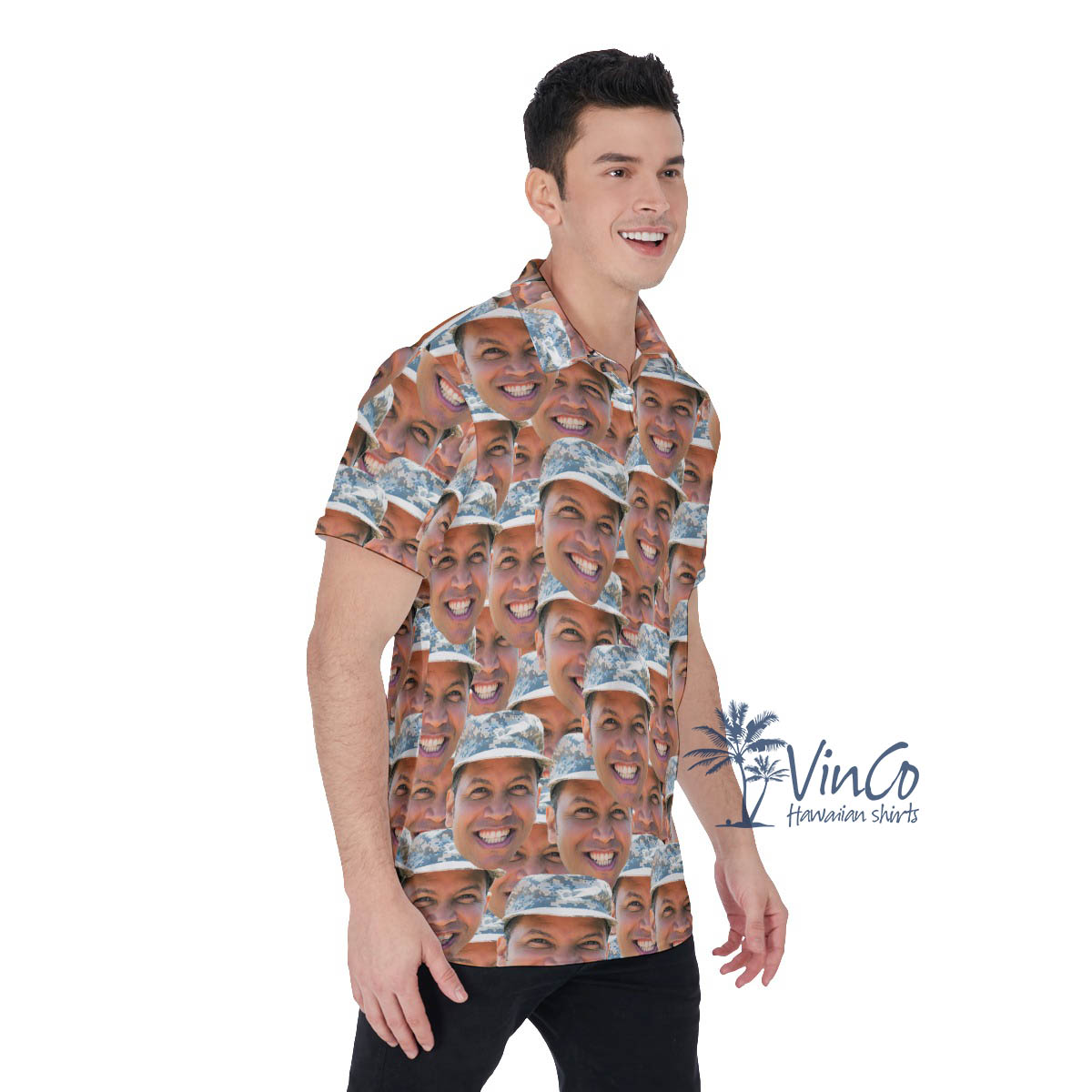 Custom Face Photo Military Polo Shirt For Men