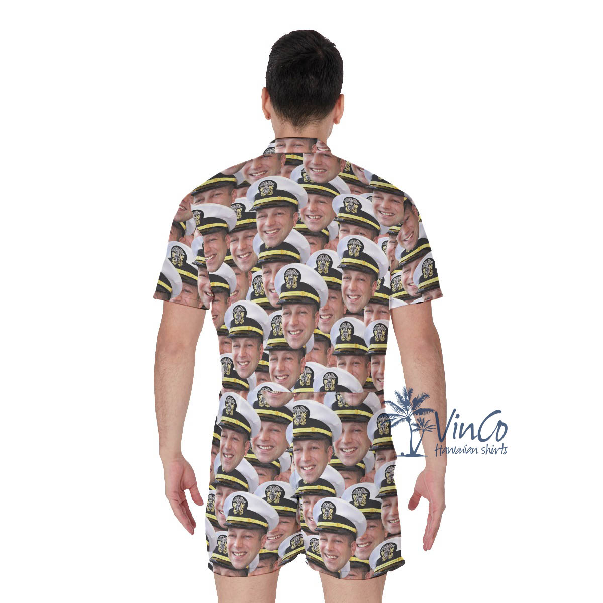 Custom Face Veteran Romper For Men
