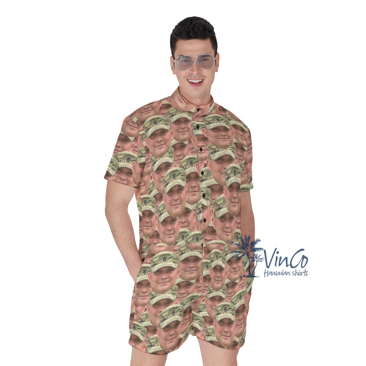 Custom Face Veteran Military Men's Romper - variant image 1