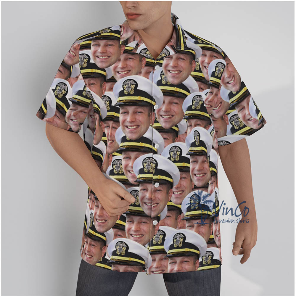 Funny Custom Multiple Face Veterans Hawaiian Shirt For Men - variant image 1