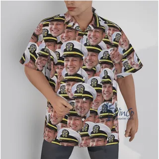 Funny Custom Multiple Face Veterans Hawaiian Shirt For Men