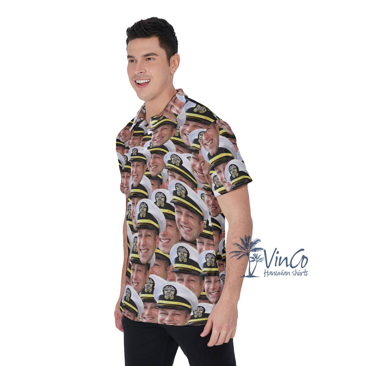 Custom Face Veteran Military Polo Shirt For Men