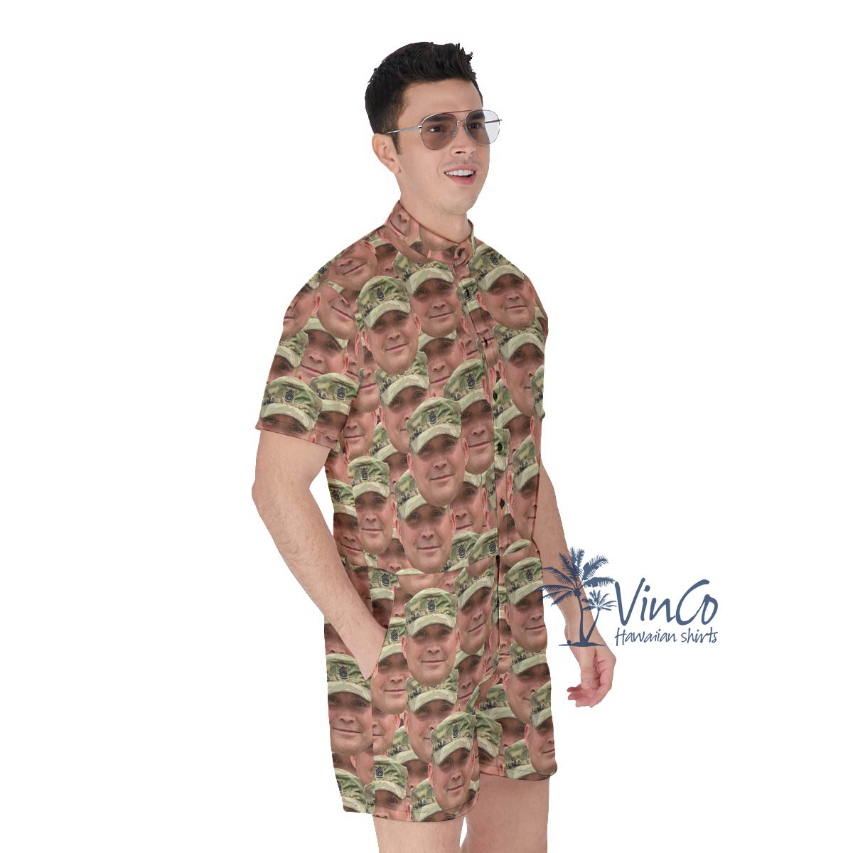 Custom Face Veteran Military Men's Romper