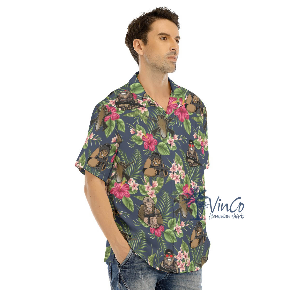 Funny Bigfoot Tacticals Hawaiian Shirt