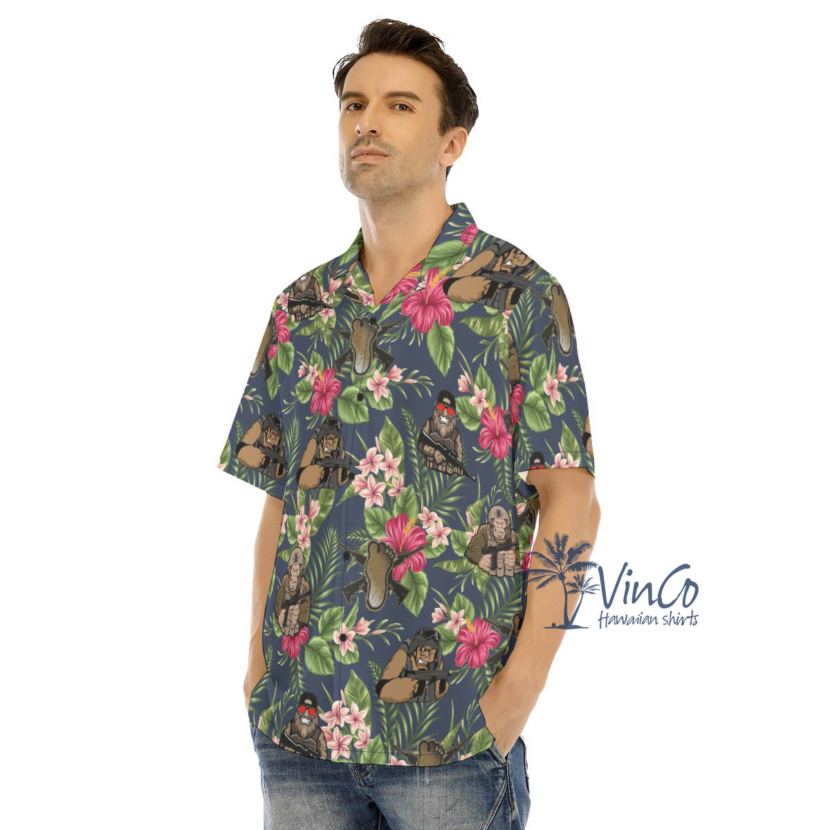 Funny Bigfoot Tacticals Hawaiian Shirt