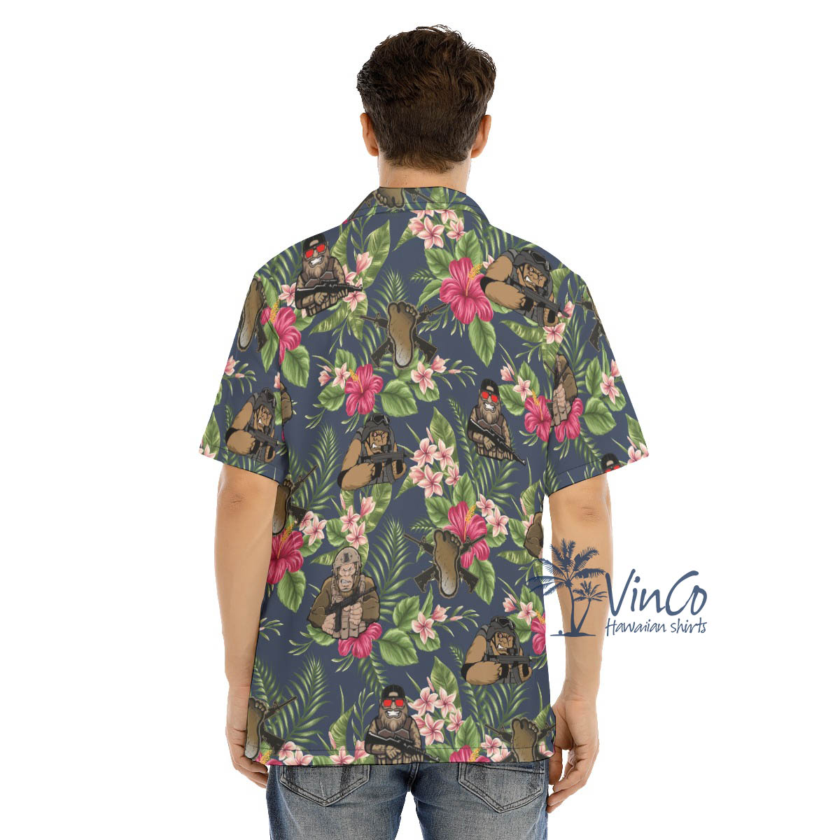 Funny Bigfoot Tacticals Hawaiian Shirt
