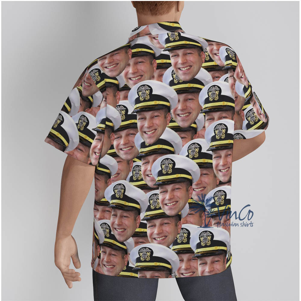Funny Custom Multiple Face Veterans Hawaiian Shirt For Men