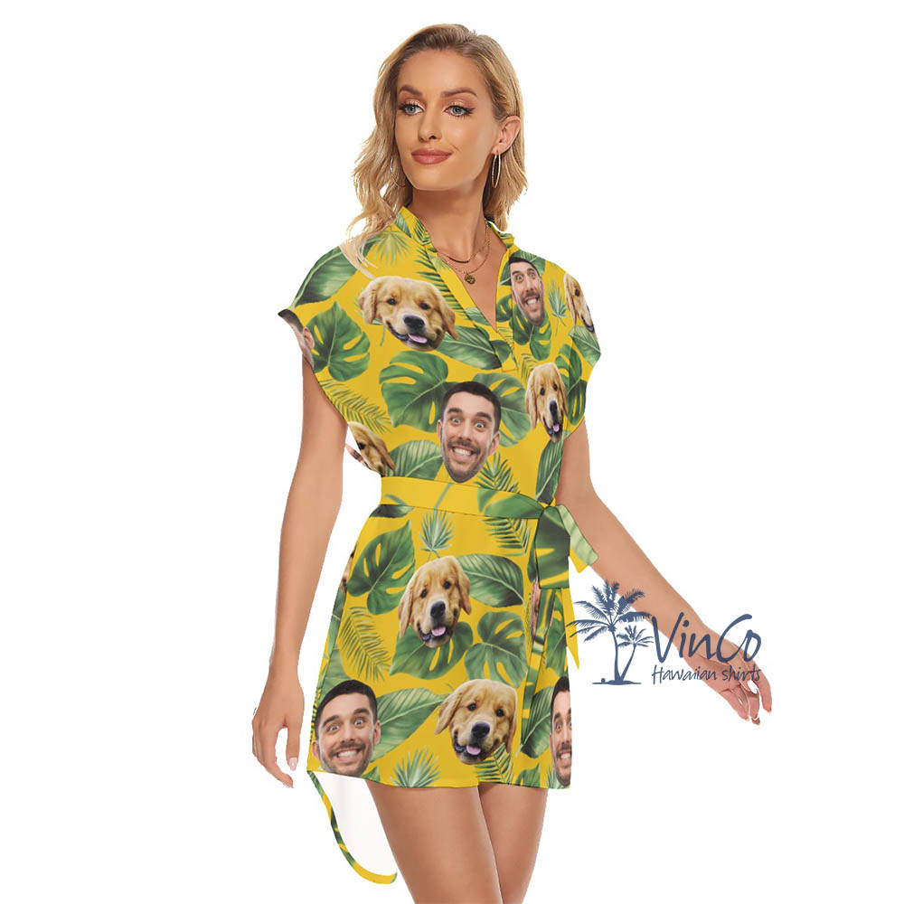 Custom Faces Summer Dress For Women Dog Face