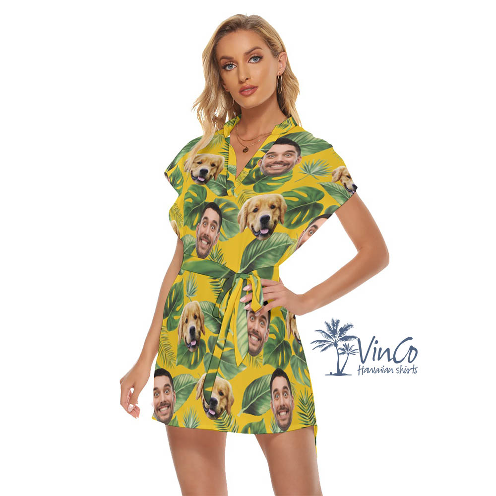 Custom Faces Summer Dress For Women Dog Face