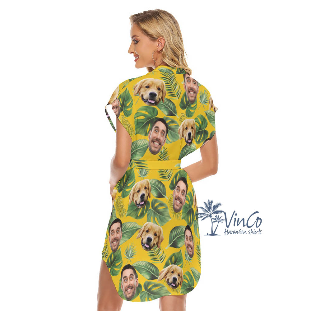 Custom Faces Summer Dress For Women Dog Face
