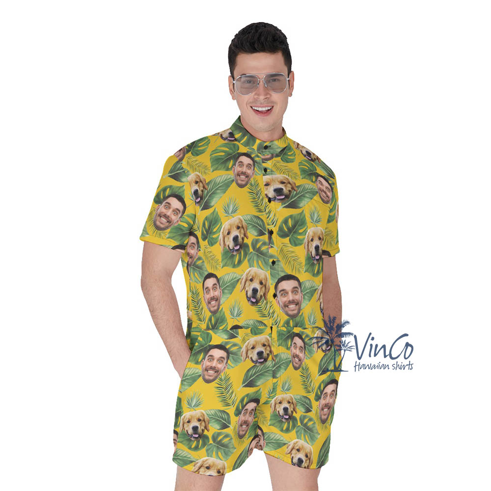 Custom Romper With Dog Face For Men - variant image 1