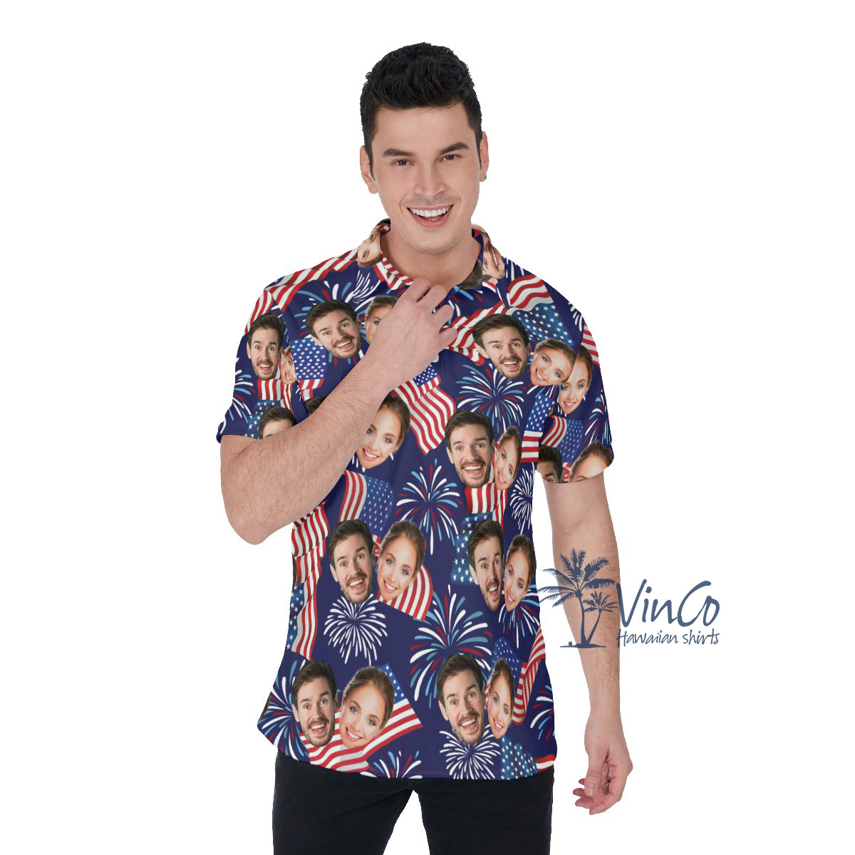 4th Of July Custom Men's Polo Shirt With 2 Faces - variant image 1