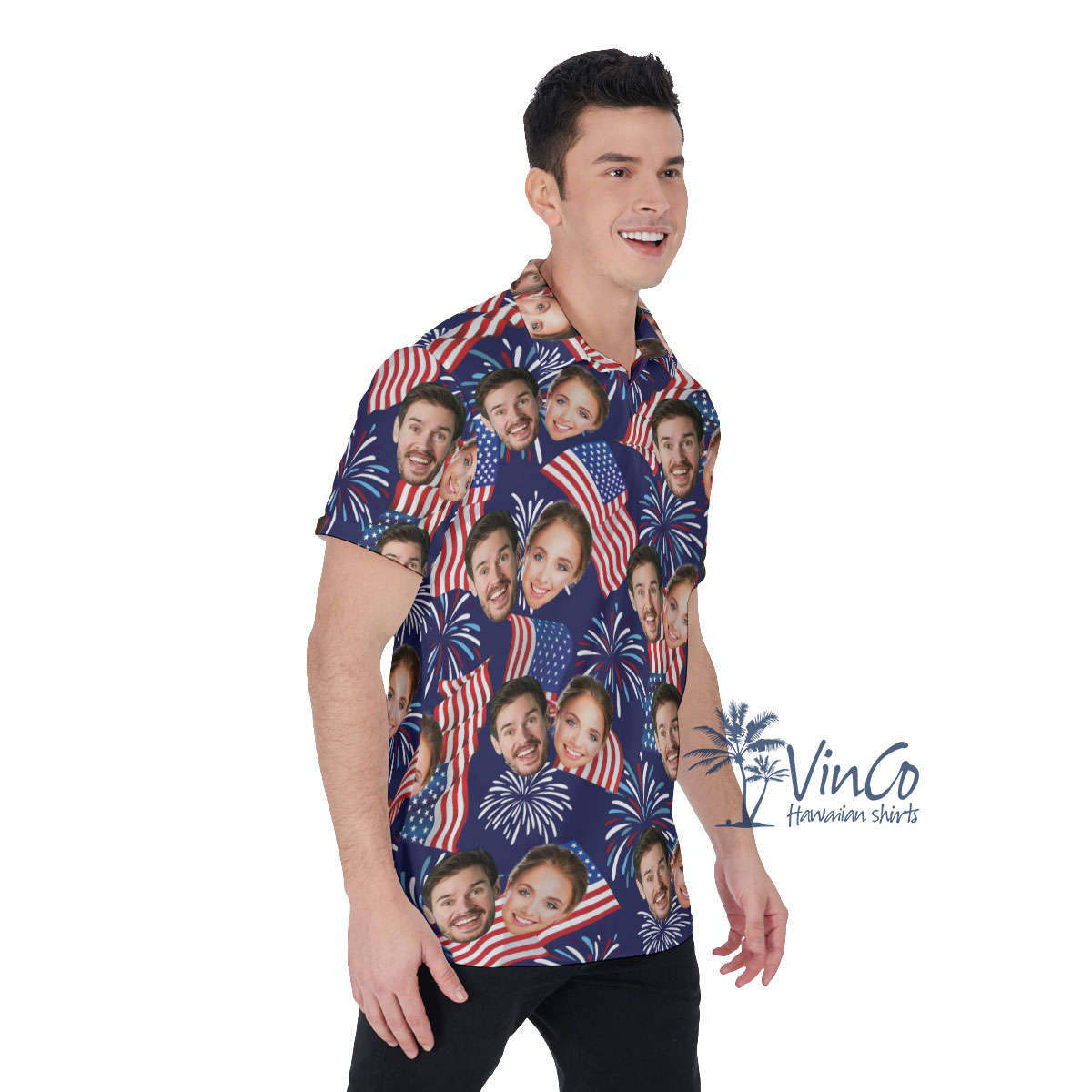 4th Of July Custom Men's Polo Shirt With 2 Faces