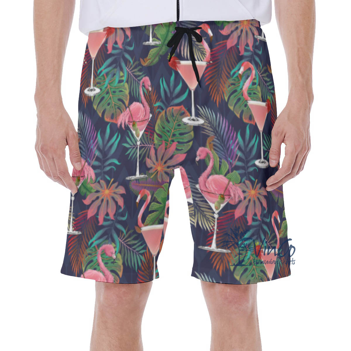 Tropical Cocktails Flamingo Hawaiian Swimwear For Men - variant image 1