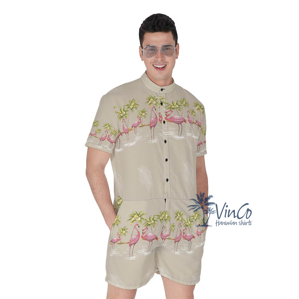 Tropical Flamingo Male Romper - variant image 1