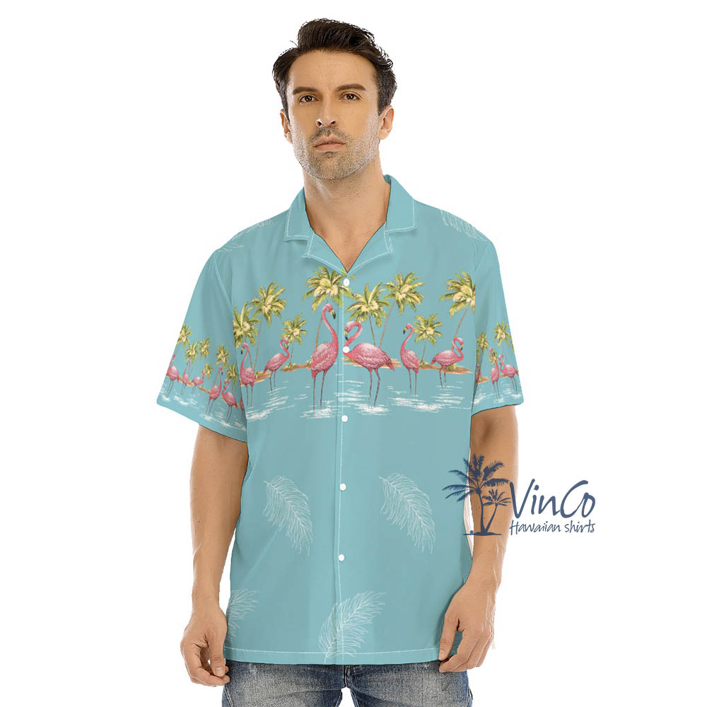 Men's Flamingo Beach Hawaiian Shirt - variant image 1